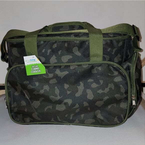 True Living 30 Can Camo Insulated Cooler Many Pocket New - Picture 1 of 7